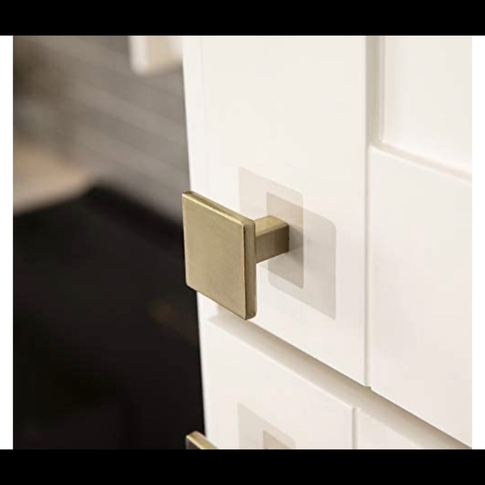 (WILL SEPARATE! Have 20) $3 each: Elusive Gold Nickel 1 1/4” Square Knobs
